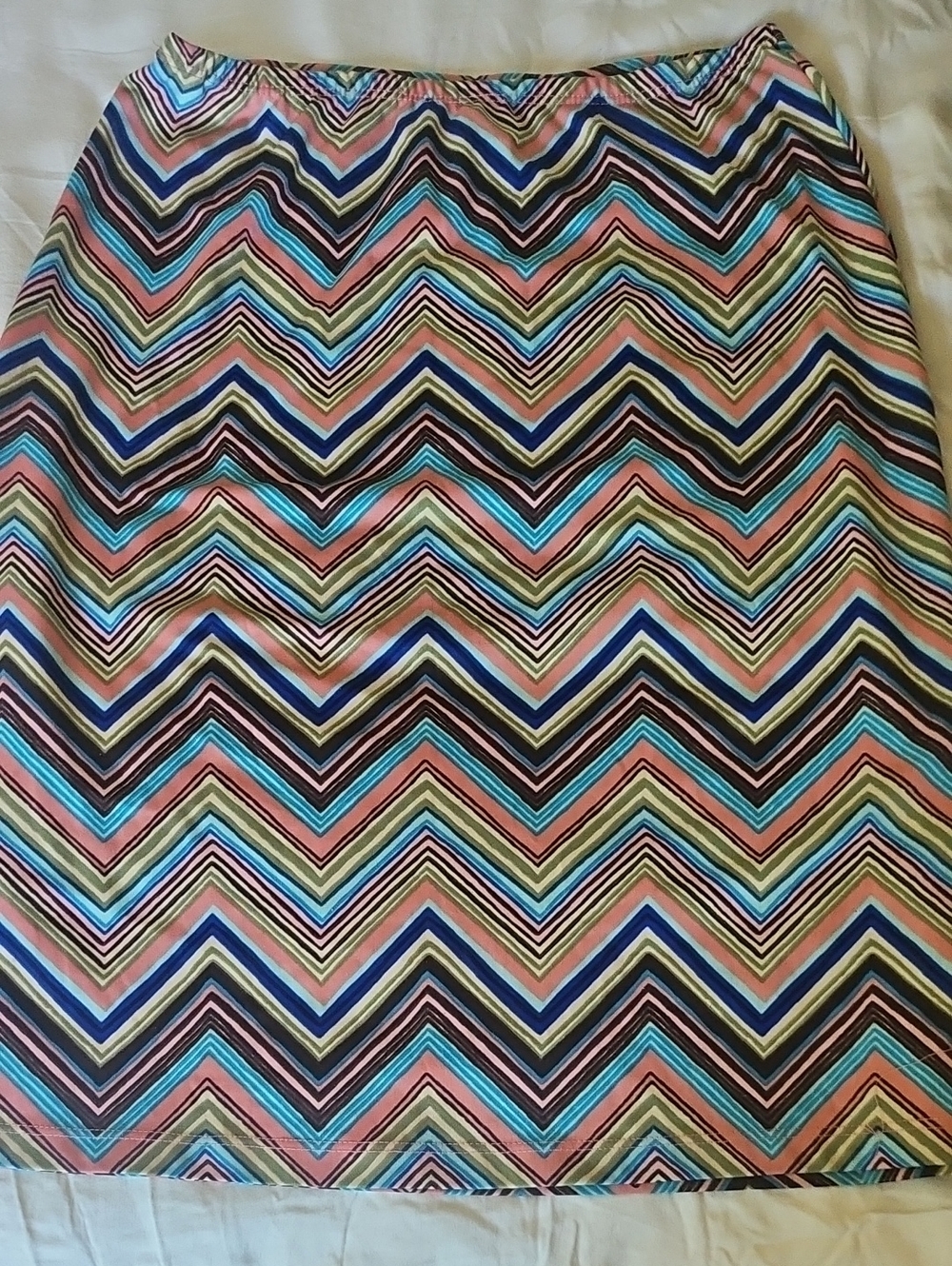 Wanted Multicolor Chevron A-Line Skirt